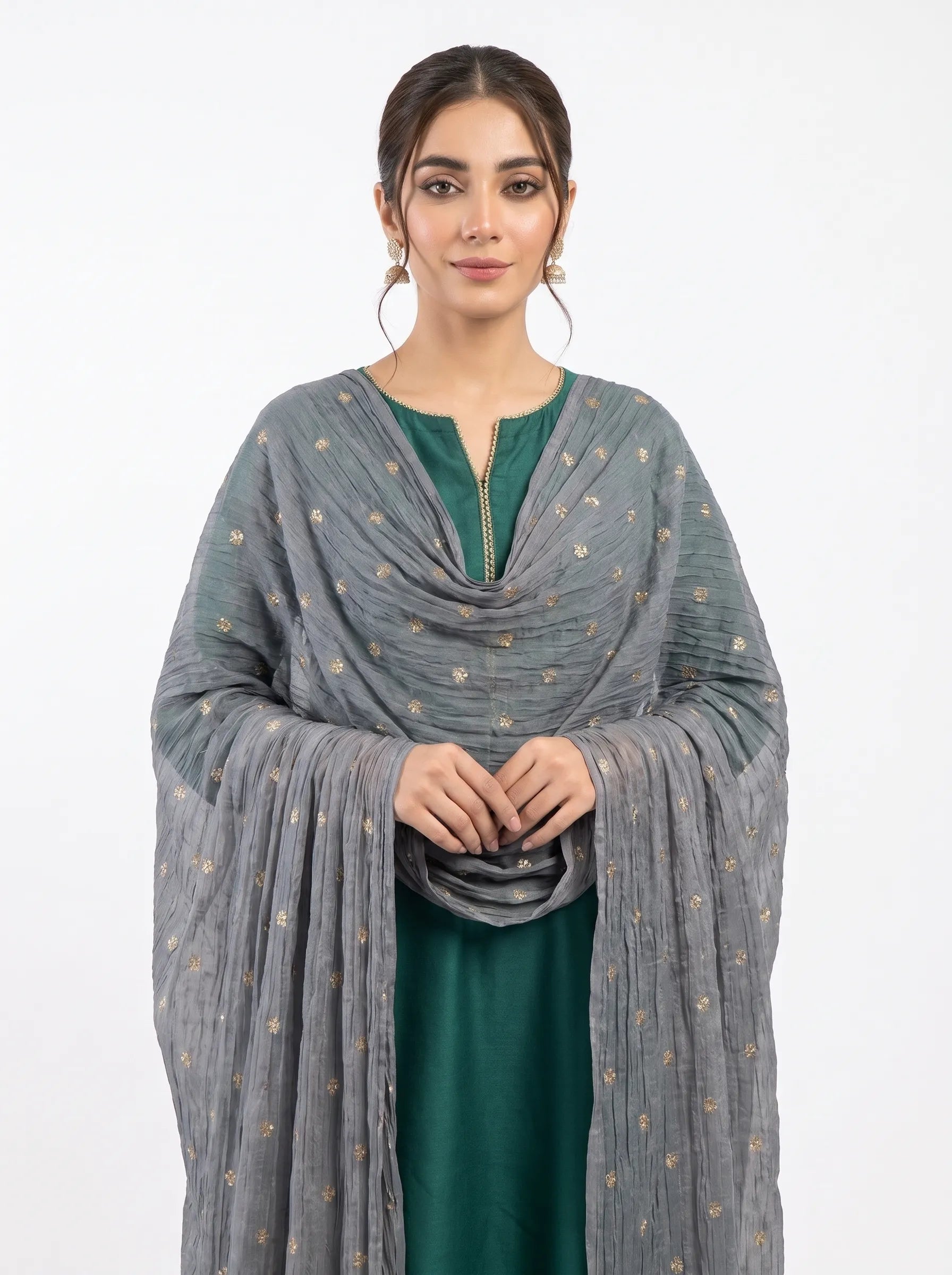 Cotton Self Checkered Dupatta